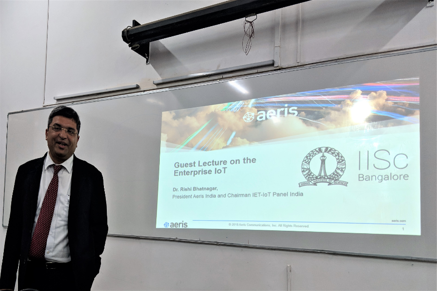 Guest Lecture on Enterprise IoT at IISc, Bengaluru