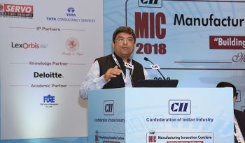 Dr. Rishi gave the keynote speech at the CII Manufacturing Innovation Conclave - MIC