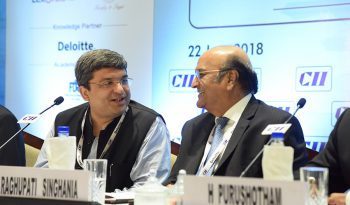 Dr. Rishi In conversation with Raghupati Singhania, Managing Director, JK Tyre & Industries Ltd. at the Manufacturing Innovation Conclave