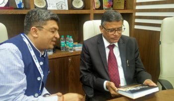 &ldquo;Dr. Rishi gifted his book, Enterprise IoT to Mr. Sandeep Sanchit, Vice Chancellor SRM University&rdquo;