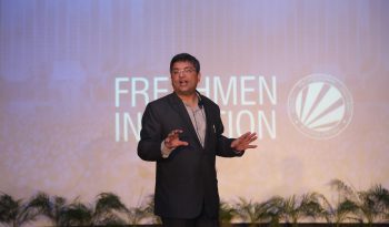 Dr Rishi inspired thousands of students at the &lsquo;Freshmen induction&rsquo; a session held to welcome new students at Lovely Professional University