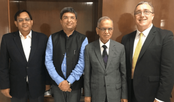 Dr. Rishi meeting with Mr. Narayan Murthy