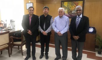IET core committee members with Ram Sewak Sharma, Chairman of Telecom Regulatory Authority of India